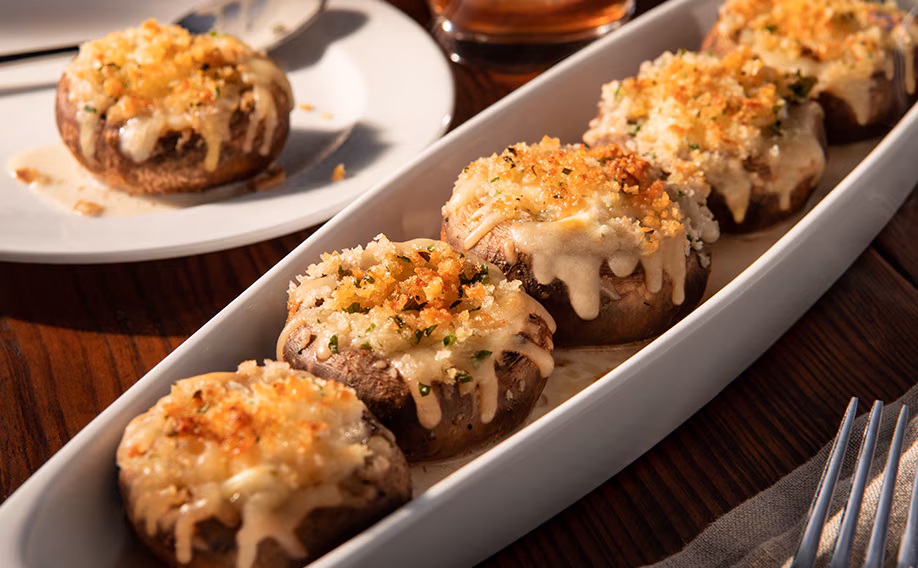 White Cheddar Stuffed Mushrooms
